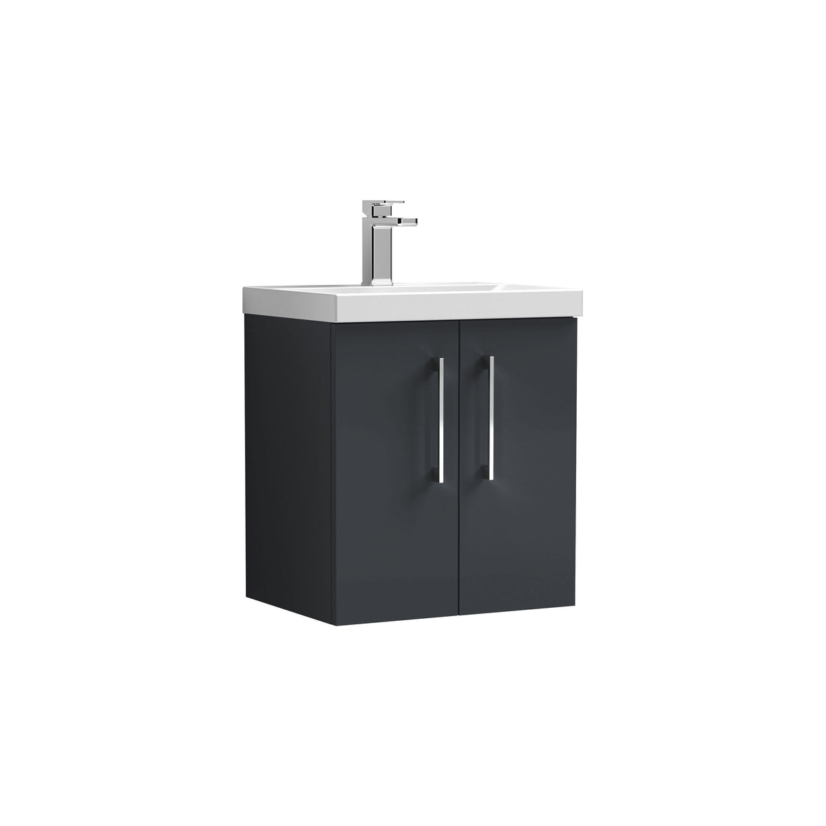 Nuie Arno 500mm 2 Door Wall Hung Vanity Unit With Mid-Edge Basin
