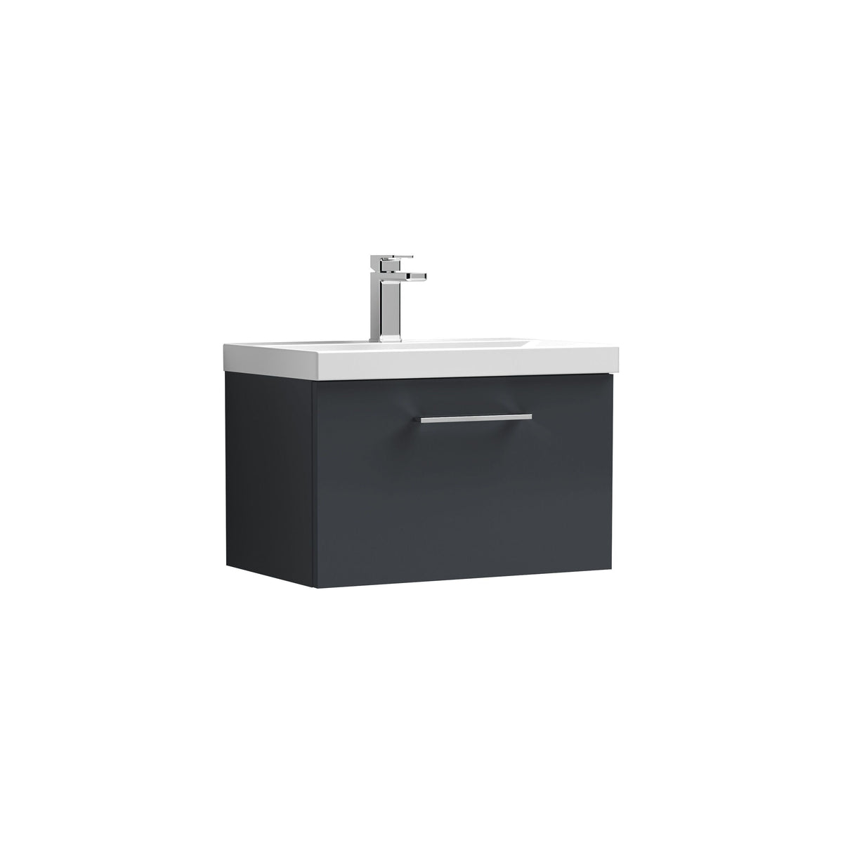 Nuie Arno 600mm 1 Drawer Wall Hung Vanity Unit With Thin Edge Basin