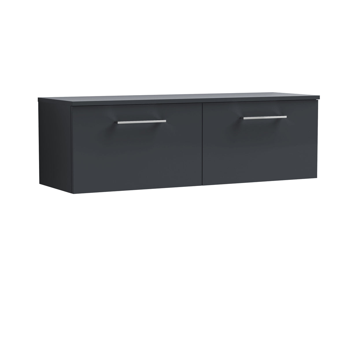 Nuie Arno 1200mm 2 Drawer Wall Hung Vanity Unit With Co-ordinating Worktop