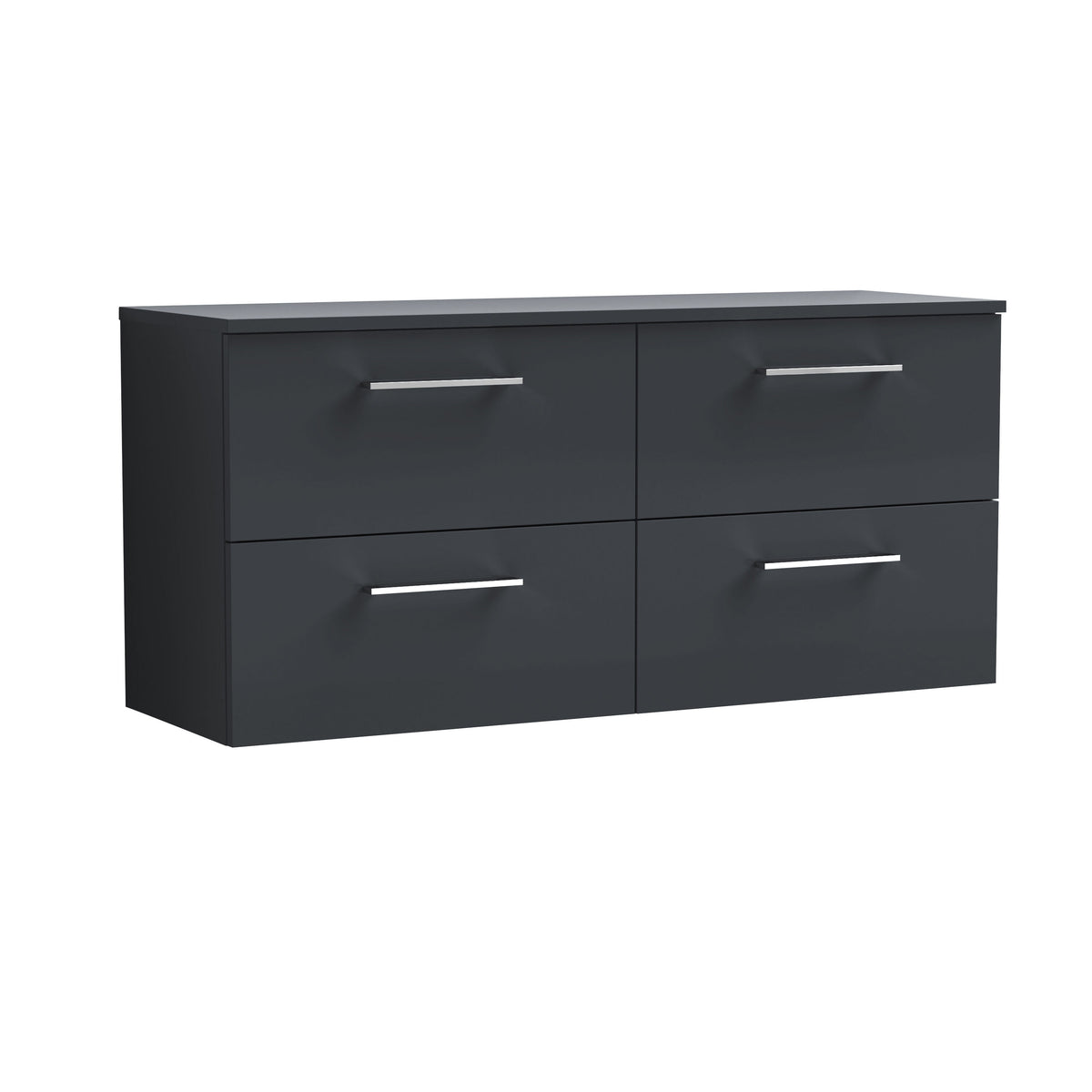 Nuie Arno 1200mm 4 Drawer Wall Hung Vanity Unit With Co-ordinating Worktop