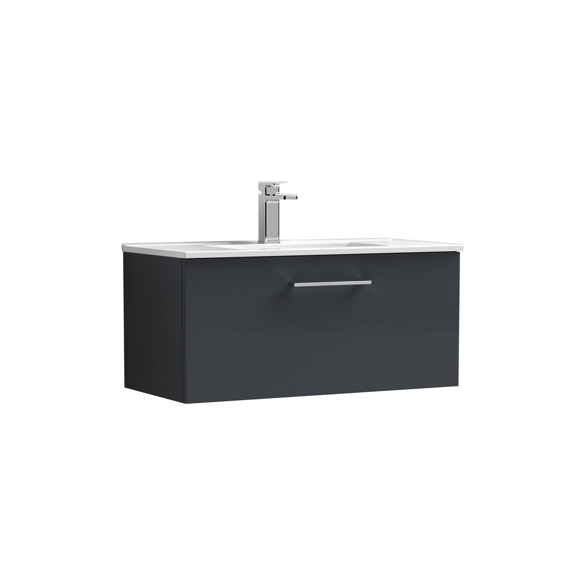 Nuie Arno 800mm 1 Drawer Wall Hung Vanity Unit With Minimalist Basin