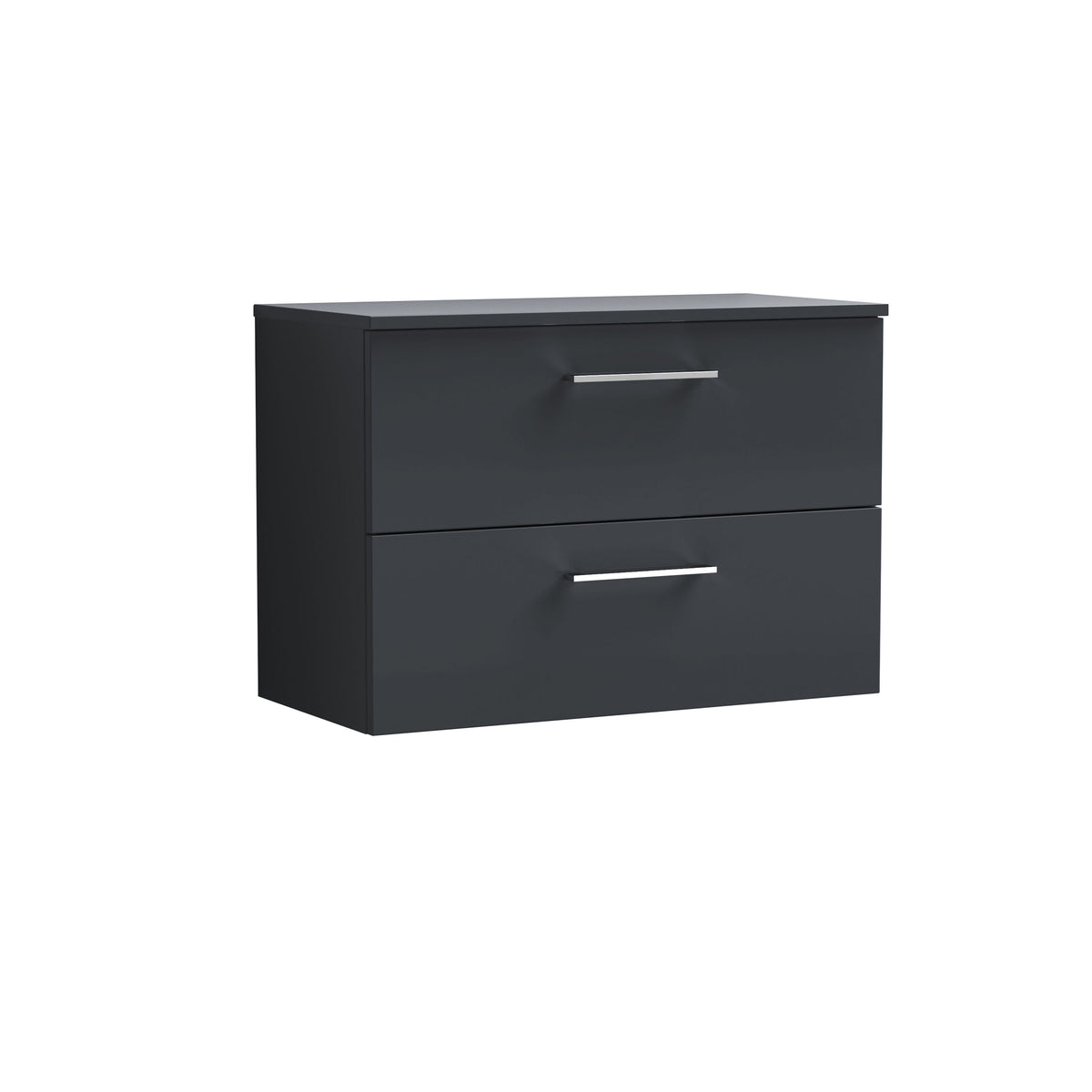 Nuie Arno 800mm 2 Drawer Wall Hung Vanity Unit With Co-ordinating Worktop