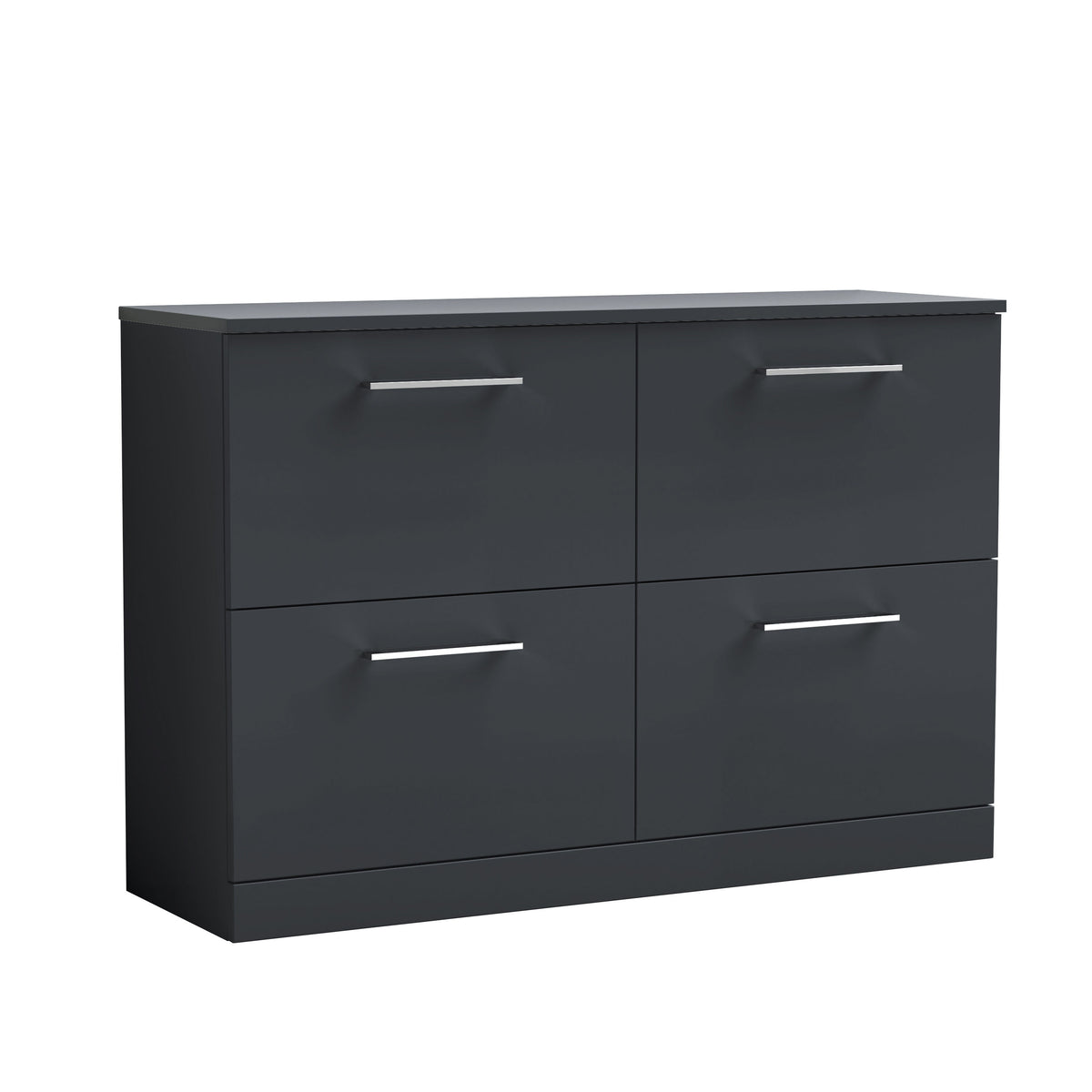 Nuie Arno 1200mm 4 Drawer Floor Standing Vanity Unit With Co-ordinating Worktop