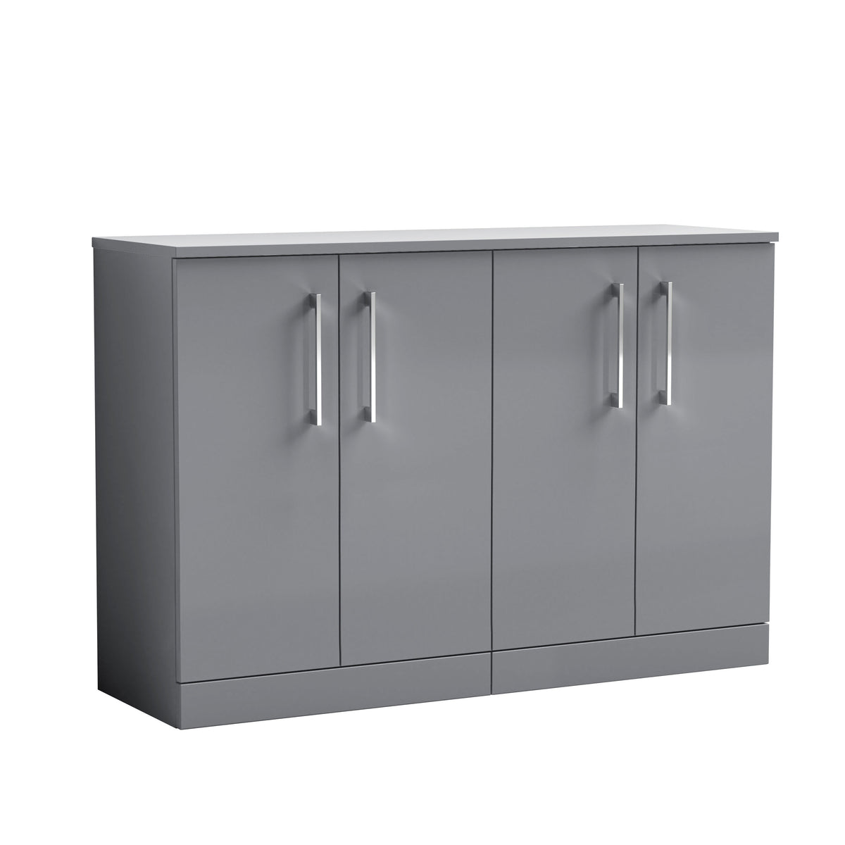 Nuie Arno 1200mm Slate Grey 2 Door Floor Standing Vanity Unit With Co-ordinating Worktop