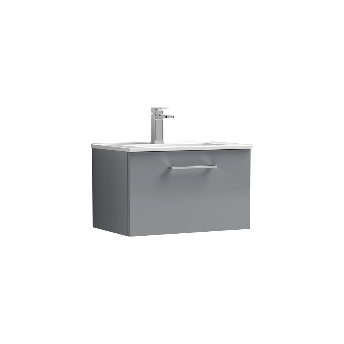 Nuie Arno 600mm 1 Drawer Wall Hung Vanity Unit With Minimalist Basin