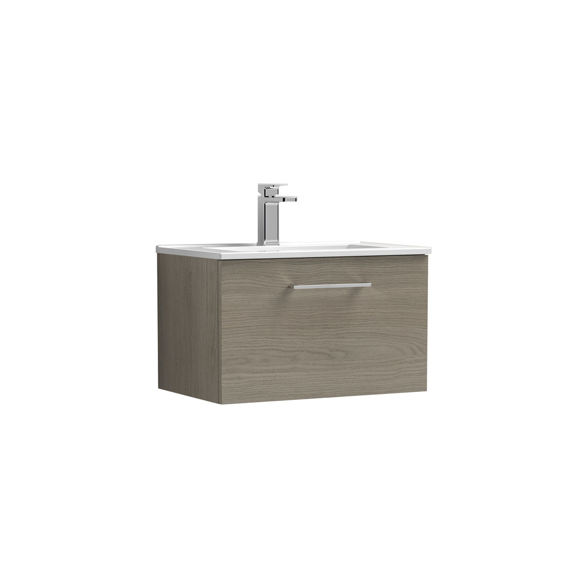 Nuie Arno 600mm 1 Drawer Wall Hung Vanity Unit With Minimalist Basin