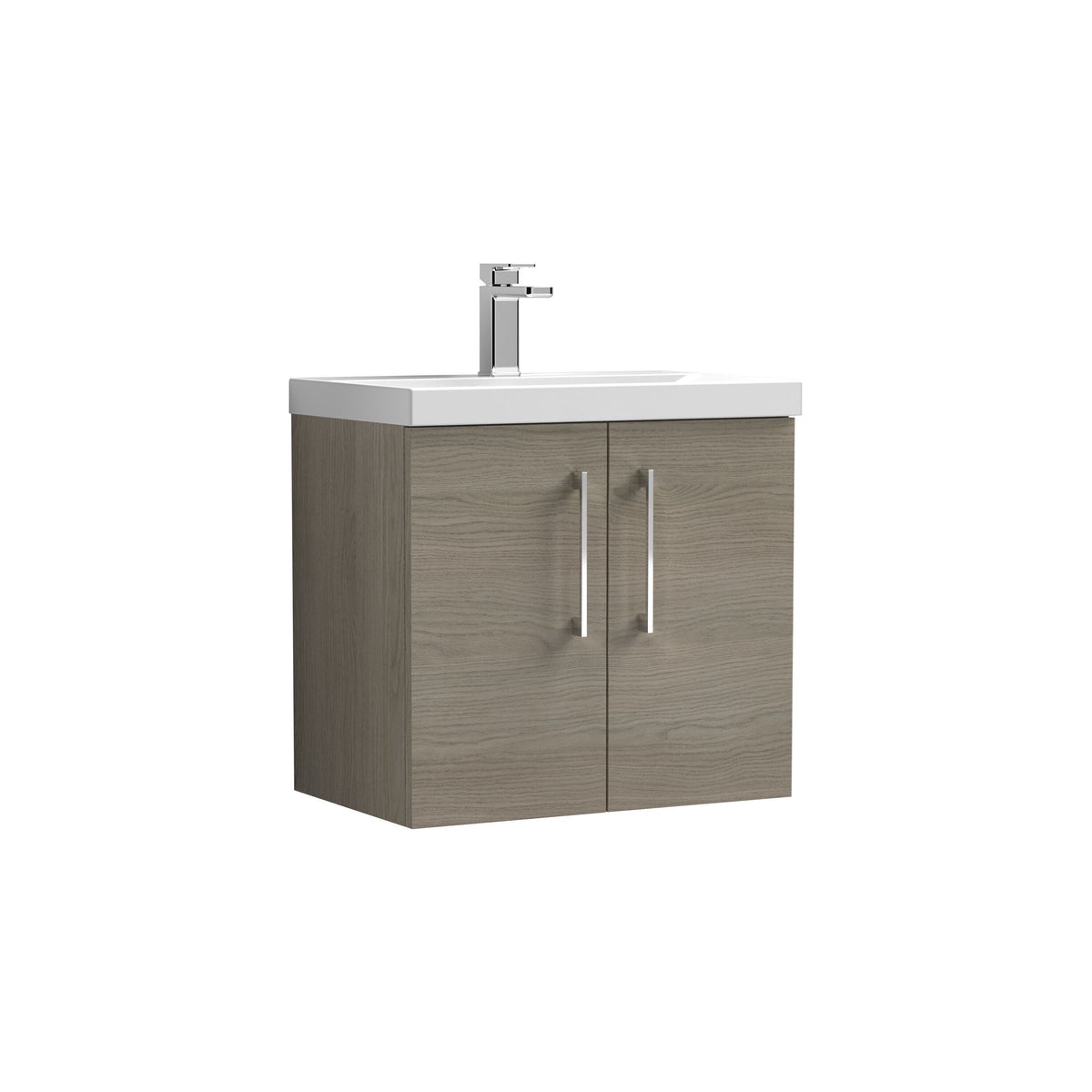 Nuie Arno 600mm 2 Door Wall Hung Vanity Unit With Mid-Edge Basin