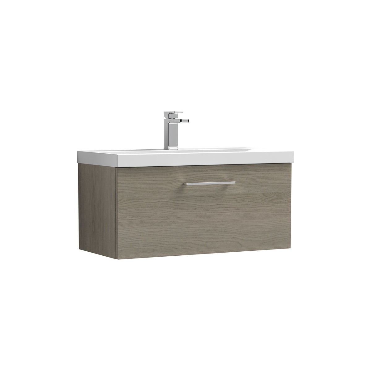 Nuie Arno 800mm 1 Drawer Wall Hung Vanity Unit With Thin Edge Basin