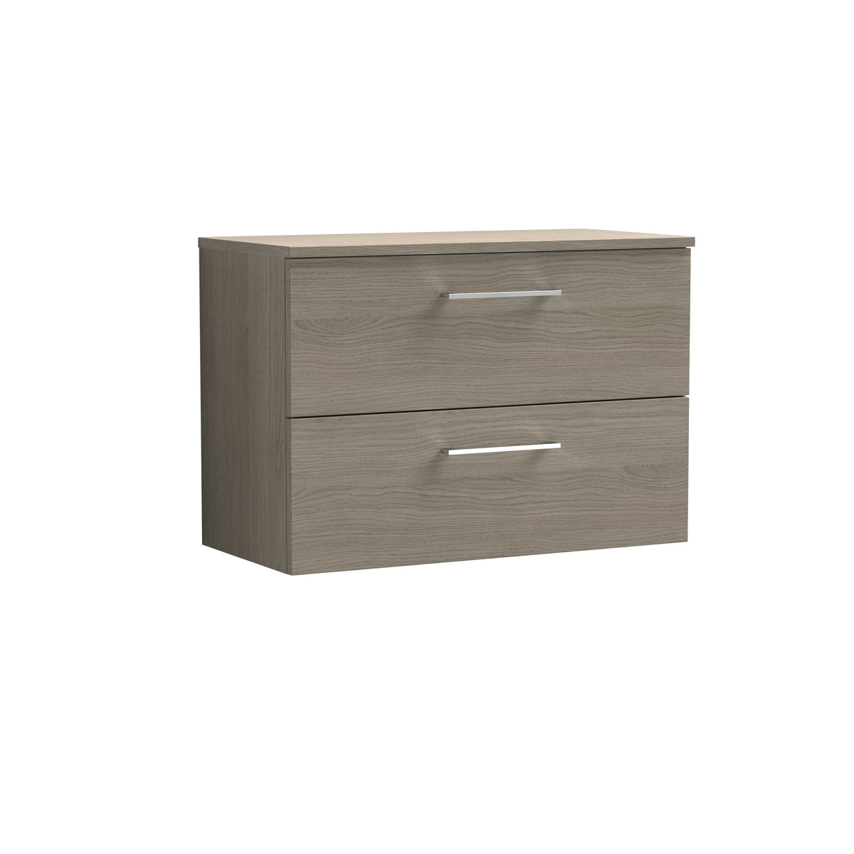 Nuie Arno 800mm 2 Drawer Wall Hung Vanity Unit With Co-ordinating Worktop