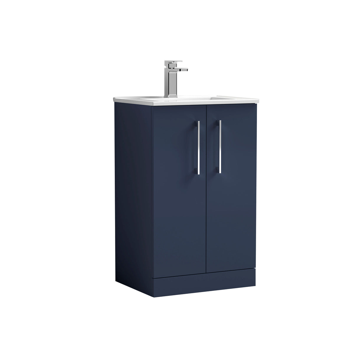 Nuie Arno 500mm 2 Door Floor Standing Vanity Unit With Minimalist Basin