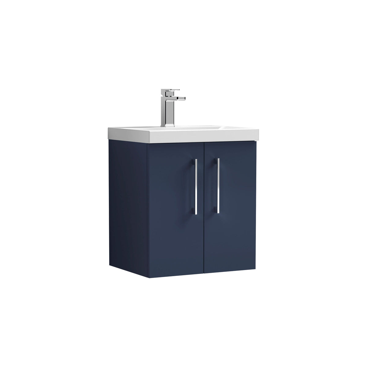 Nuie Arno 500mm 2 Door Wall Hung Vanity Unit With Mid-Edge Basin