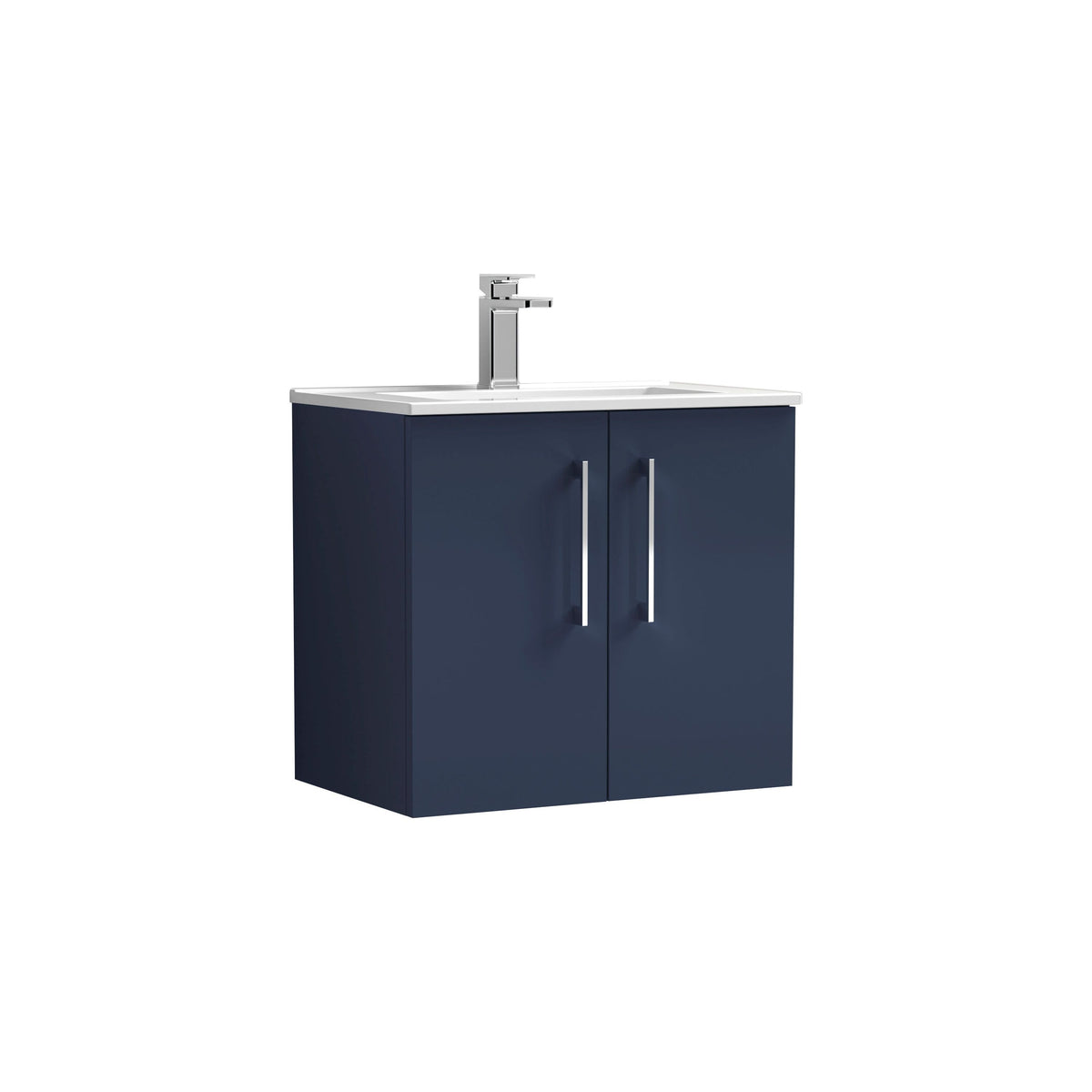 Nuie Arno 600mm 2 Door Wall Hung Vanity Unit With Minimalist Basin