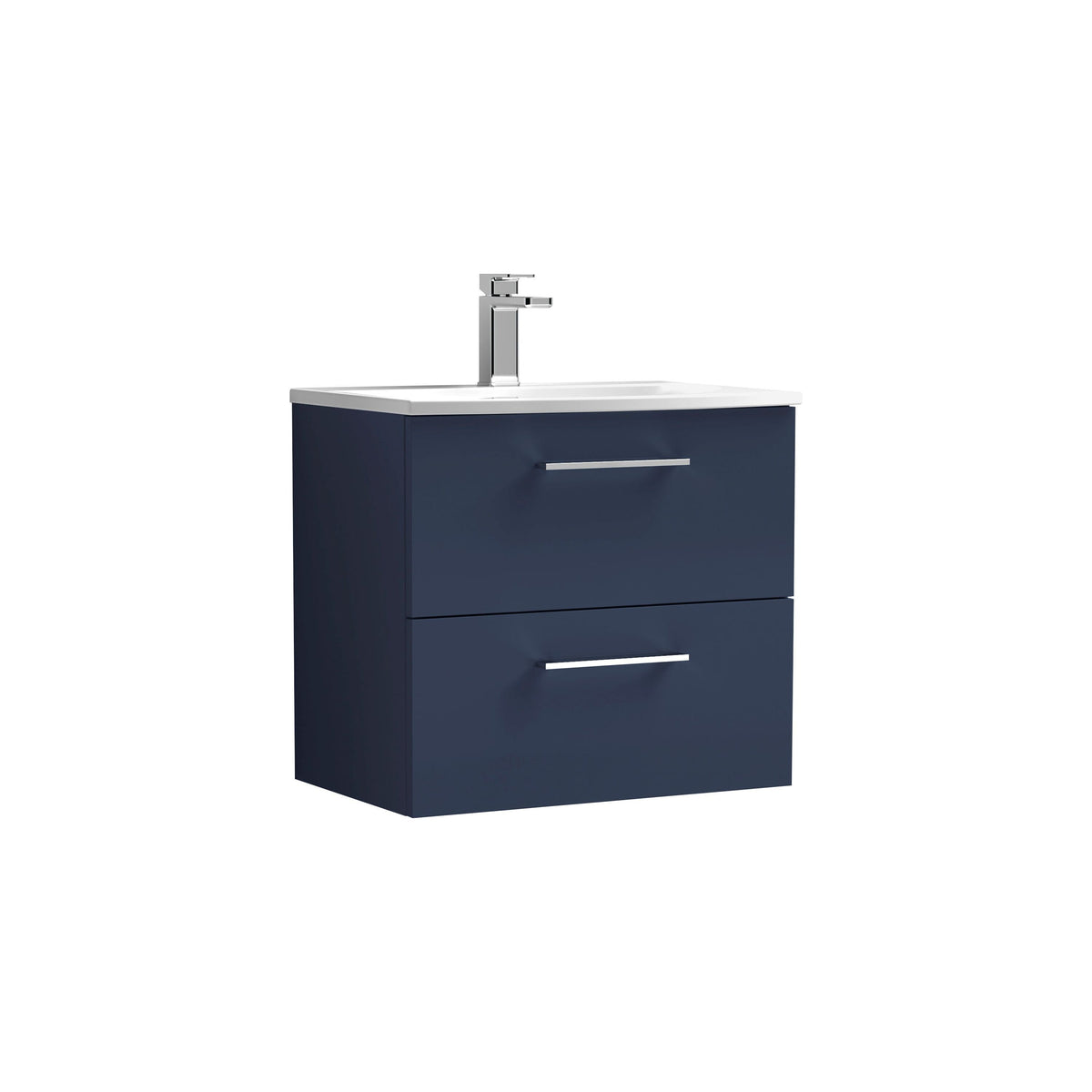 Nuie Arno 600mm 2 Drawer Wall Hung Vanity Unit With Curved Basin