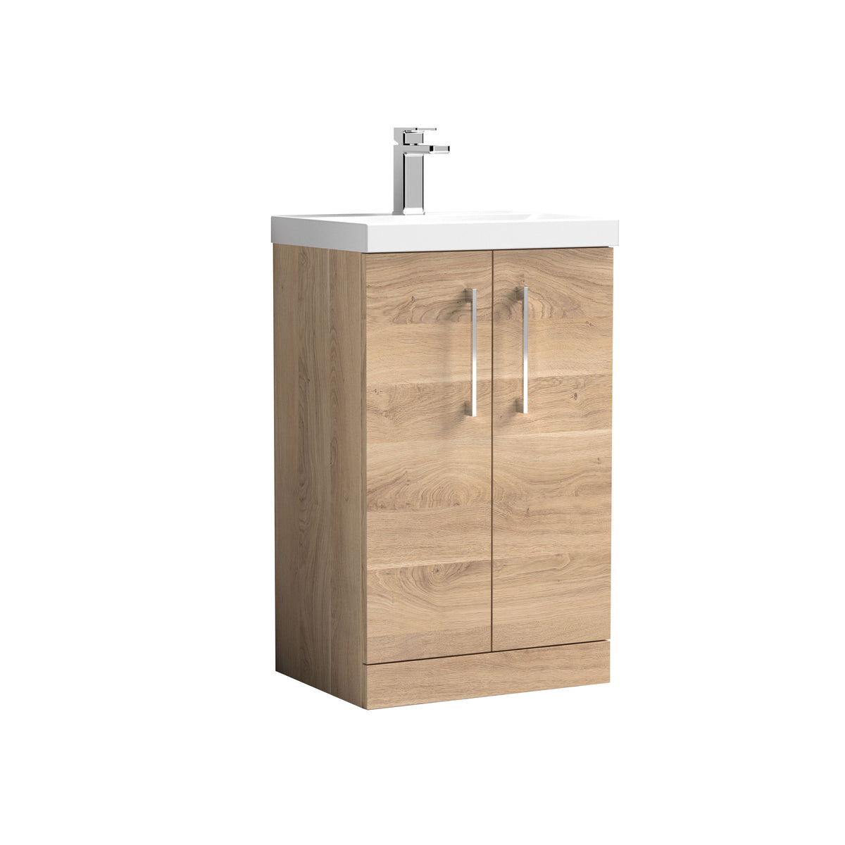 Nuie Arno 500mm 2 Door Floor Standing Vanity Unit With Mid-Edge Basin
