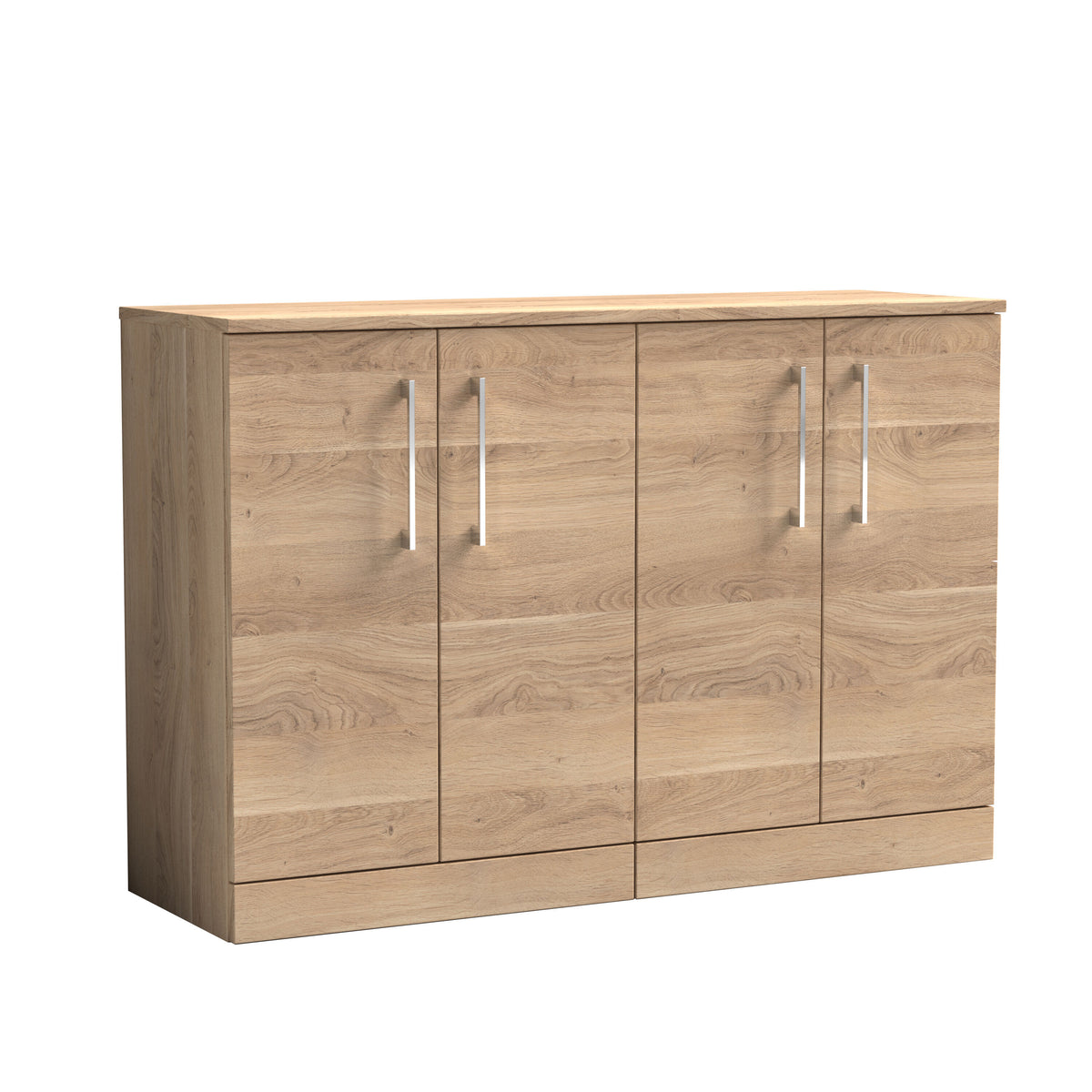 Nuie Arno 1200mm 4 Door Floor Standing Vanity Unit With Co-ordinating Worktop