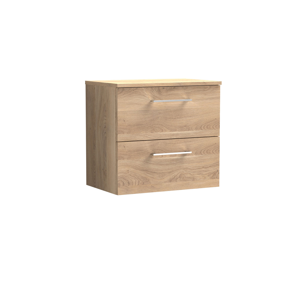 Nuie Arno 600mm 2 Drawer Wall Hung Vanity Unit With Co-ordinating Worktop
