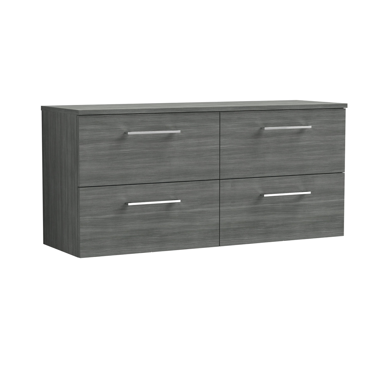 Nuie Arno 1200mm 4 Drawer Wall Hung Vanity Unit With Co-ordinating Worktop