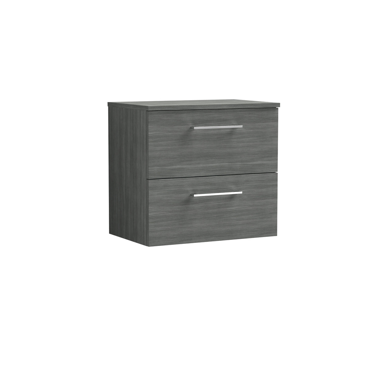 Nuie Arno 600mm 2 Drawer Wall Hung Vanity Unit With Co-ordinating Worktop