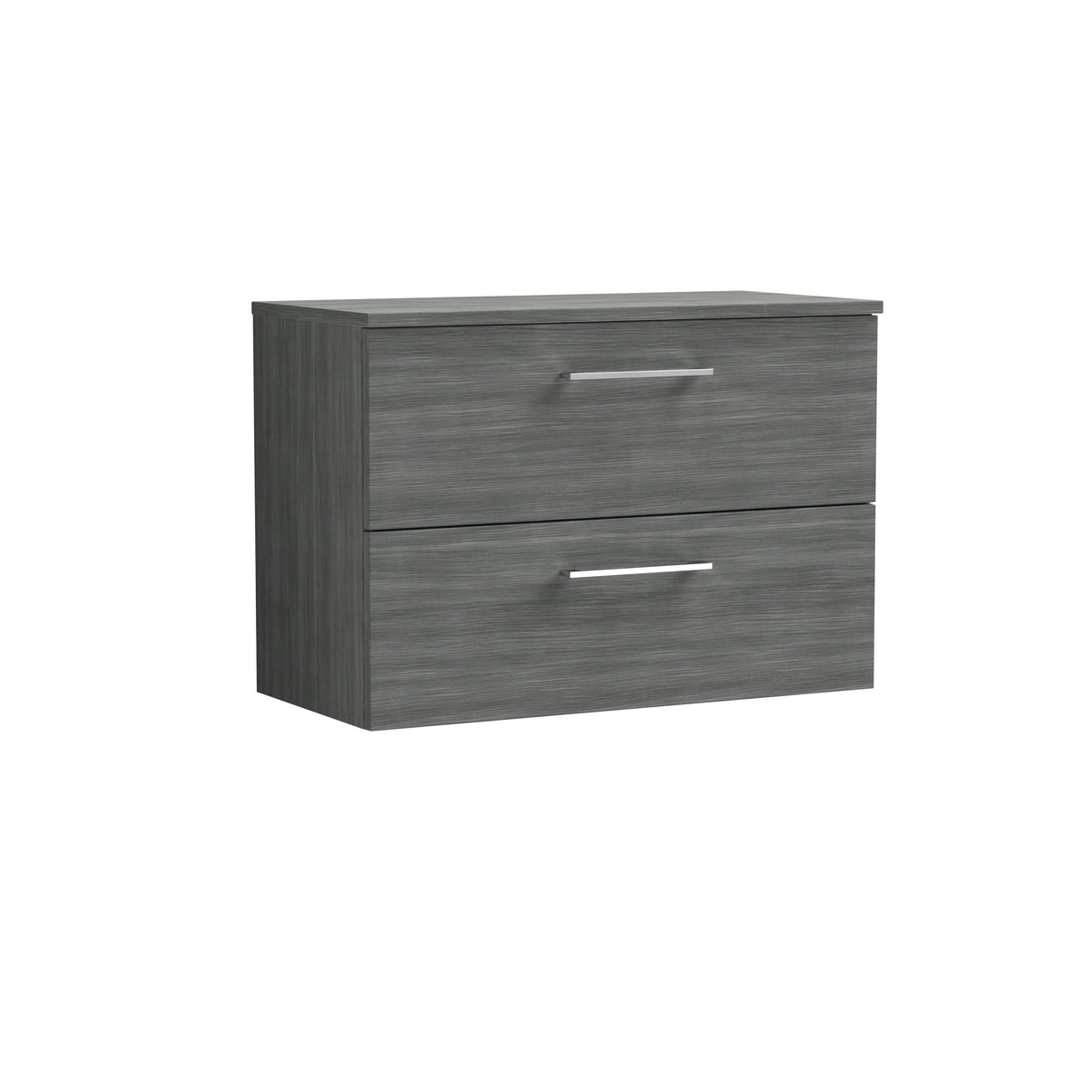 Nuie Arno 800mm 2 Drawer Wall Hung Vanity Unit With Co-ordinating Worktop