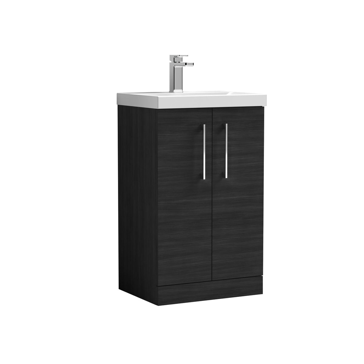 Nuie Arno 500mm 2 Door Floor Standing Vanity Unit With Mid-Edge Basin
