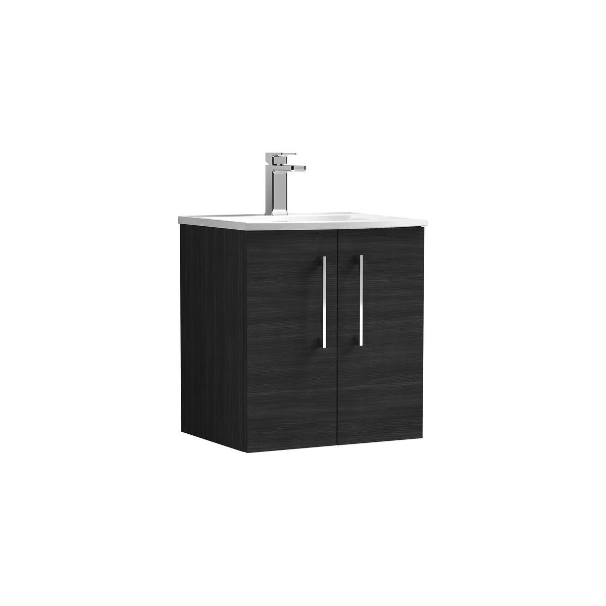 Nuie Arno 500mm 2 Door Wall Hung Vanity Unit With Curved Basin