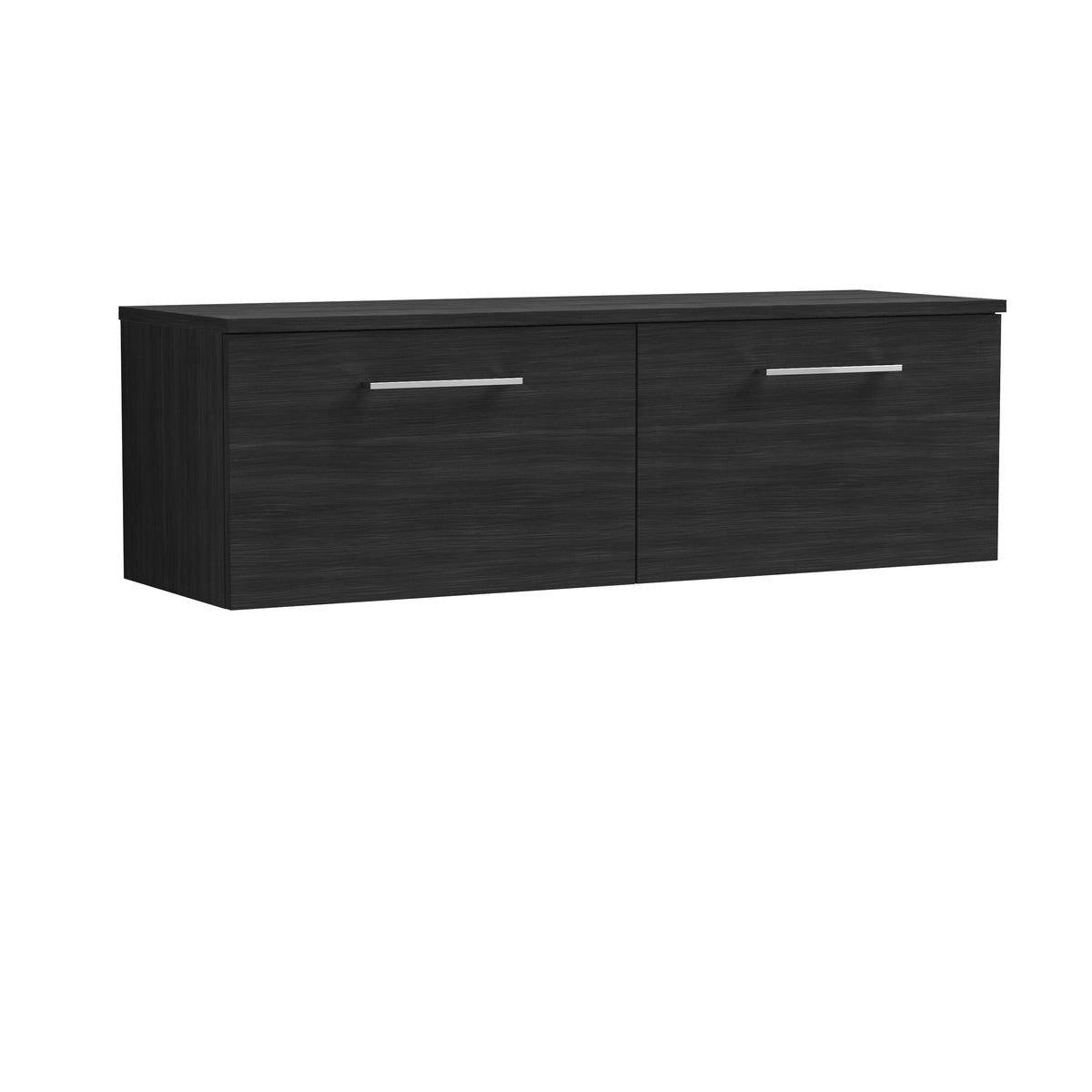 Nuie Arno 1200mm 2 Drawer Wall Hung Vanity Unit With Co-ordinating Worktop