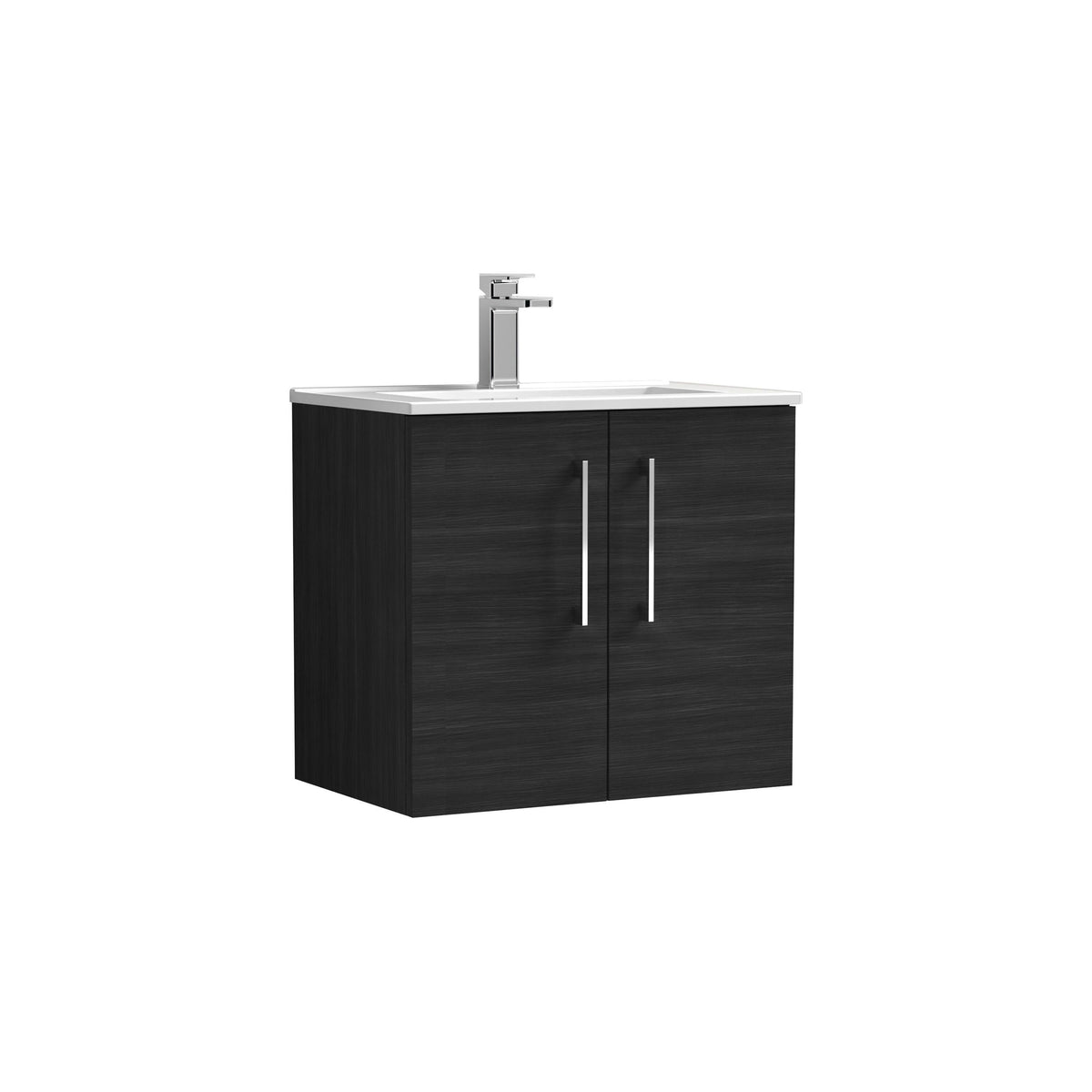 Nuie Arno 600mm 2 Door Wall Hung Vanity Unit With Minimalist Basin