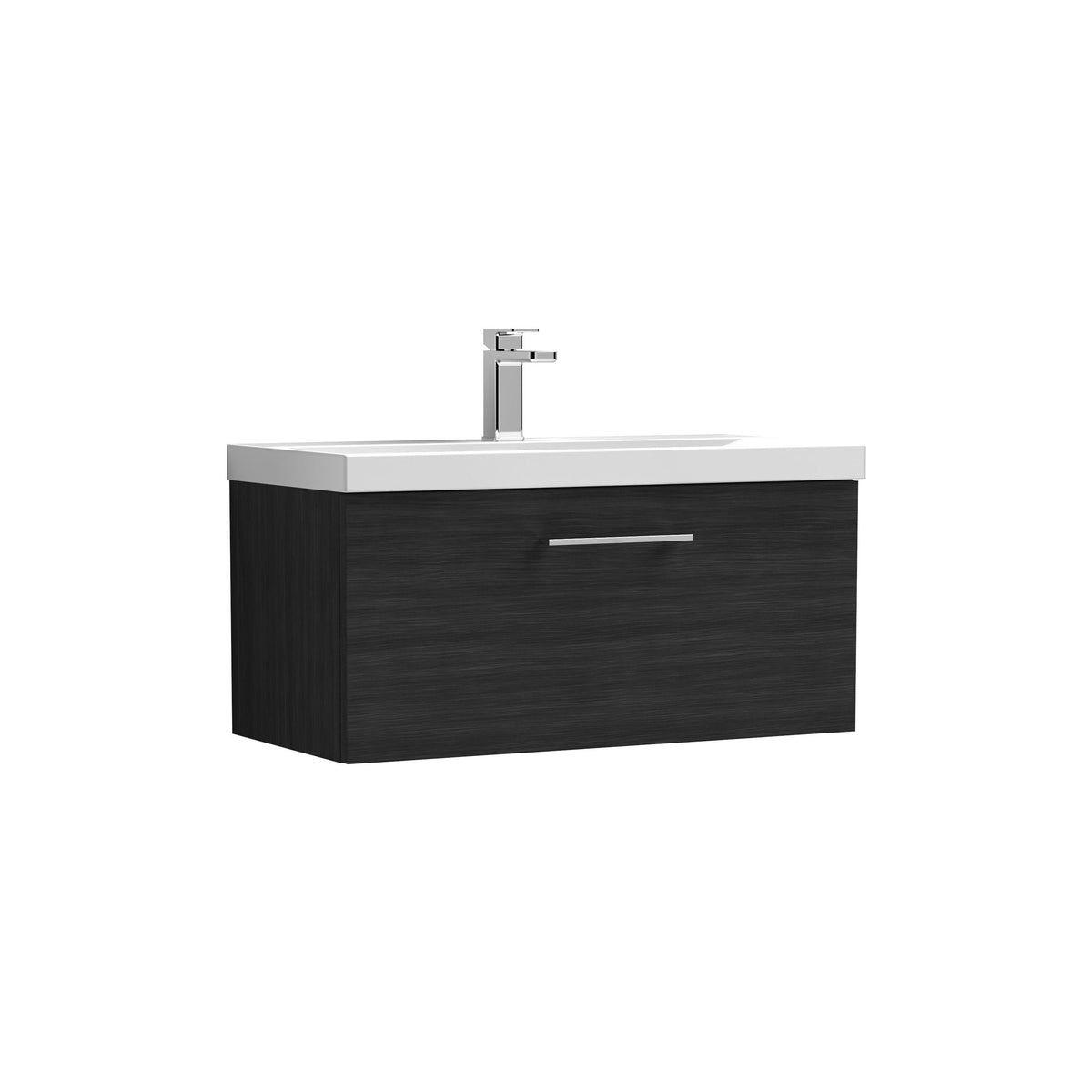 Nuie Arno 800mm 1 Drawer Wall Hung Vanity Unit With Thin Edge Basin