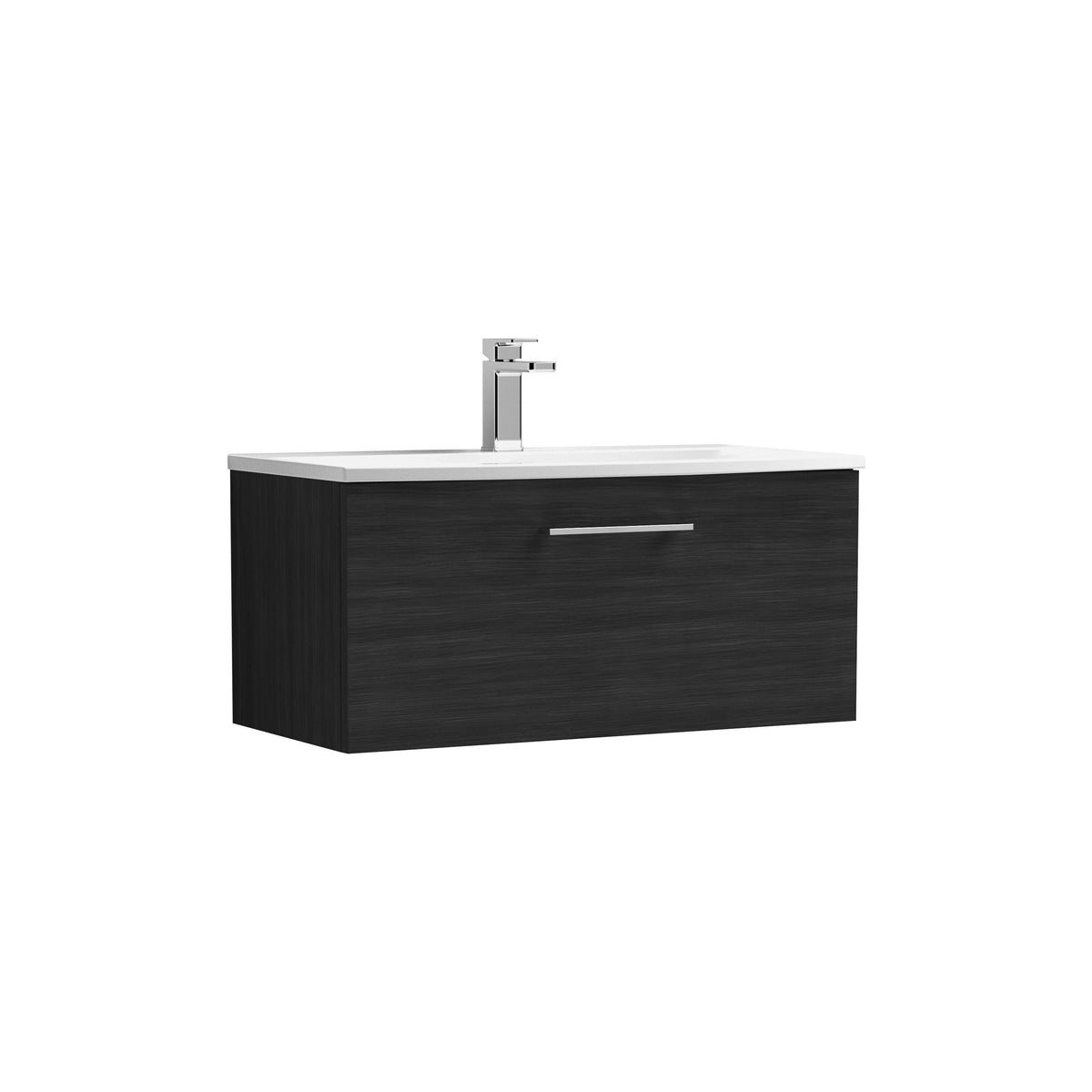 Nuie Arno 800mm 1 Drawer Wall Hung Vanity Unit With Curved Basin