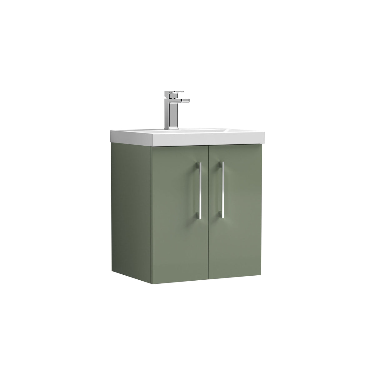 Nuie Arno 500mm 2 Door Wall Hung Vanity Unit With Mid-Edge Basin