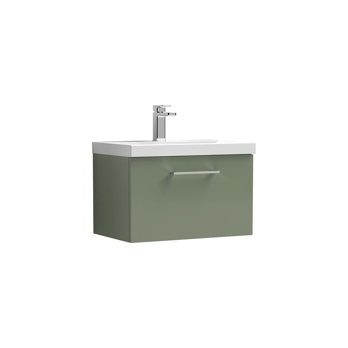 Nuie Arno 600mm 1 Drawer Wall Hung Vanity Unit With Thin Edge Basin