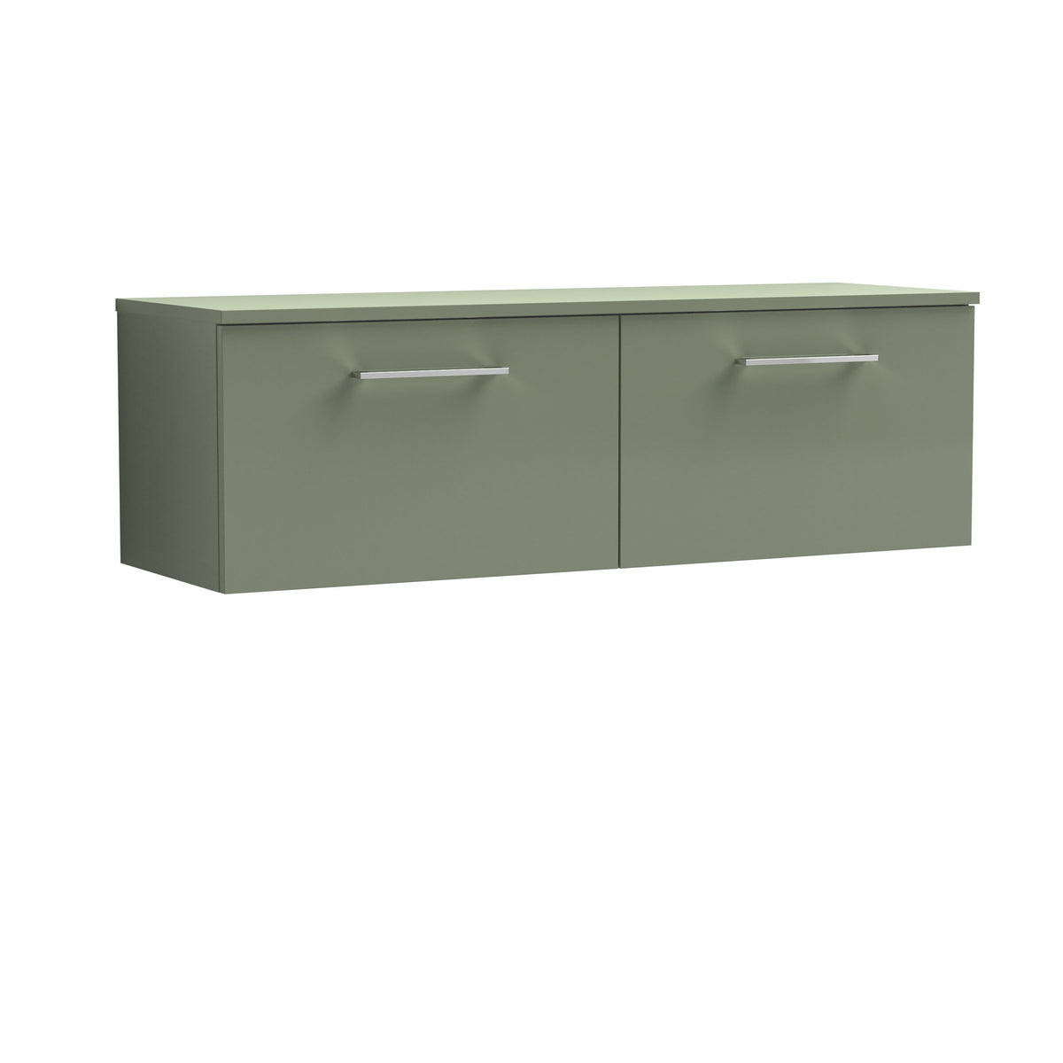 Nuie Arno 1200mm 2 Drawer Wall Hung Vanity Unit With Co-ordinating Worktop
