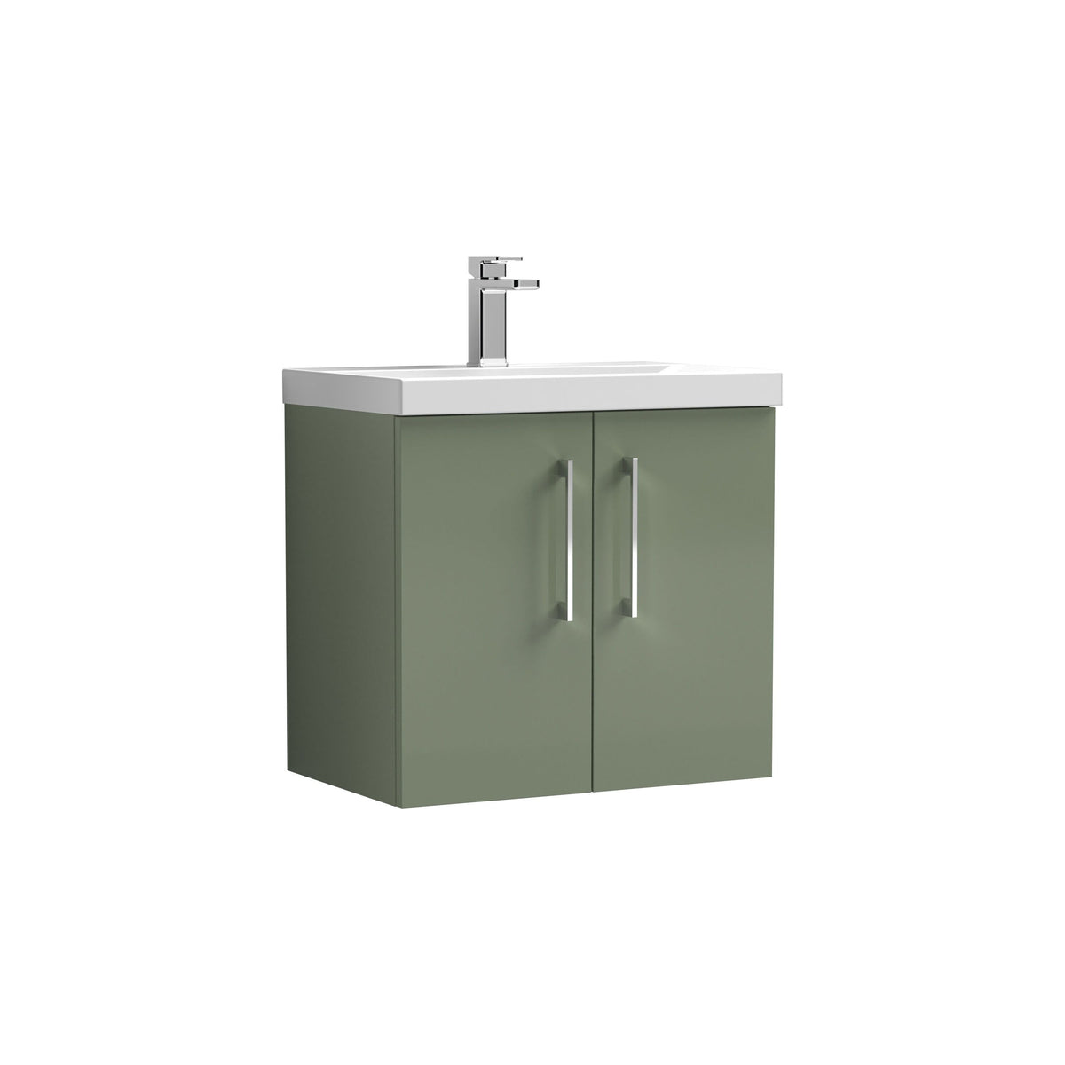 Nuie Arno 600mm 2 Door Wall Hung Vanity Unit With Thin Edge Basin