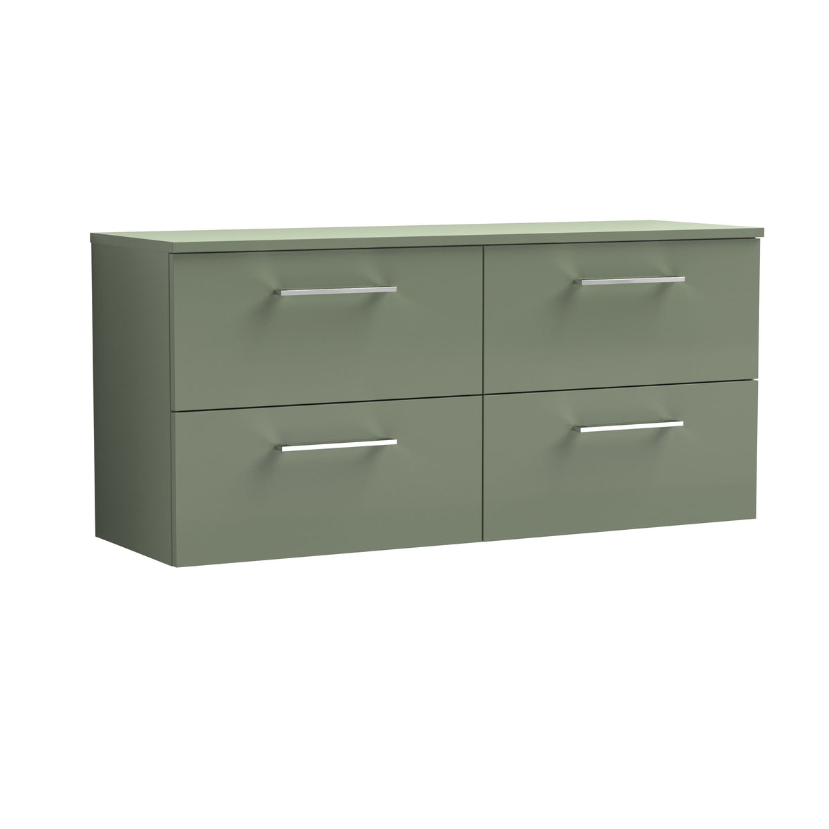 Nuie Arno 1200mm 4 Drawer Wall Hung Vanity Unit With Co-ordinating Worktop