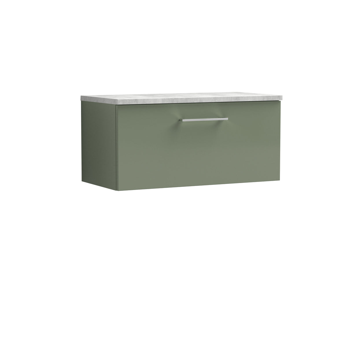 Nuie Arno 800mm Wall Hung Vanity Unit With Bellato Grey Worktop