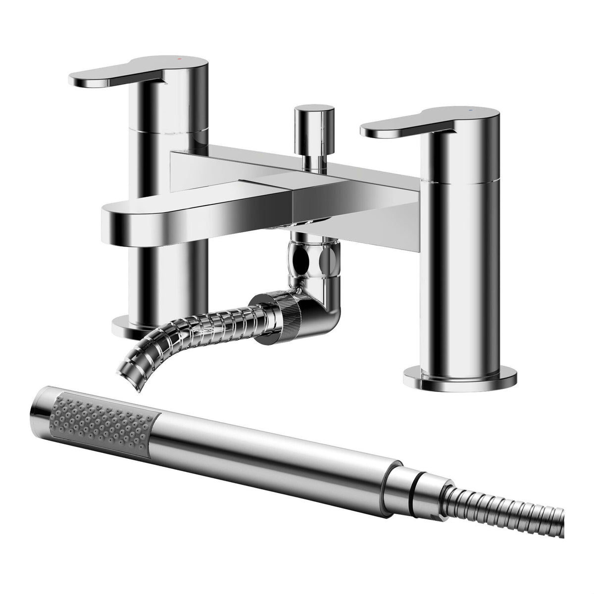 Nuie Arvan Deck Mounted Bath Shower Mixer With Kit