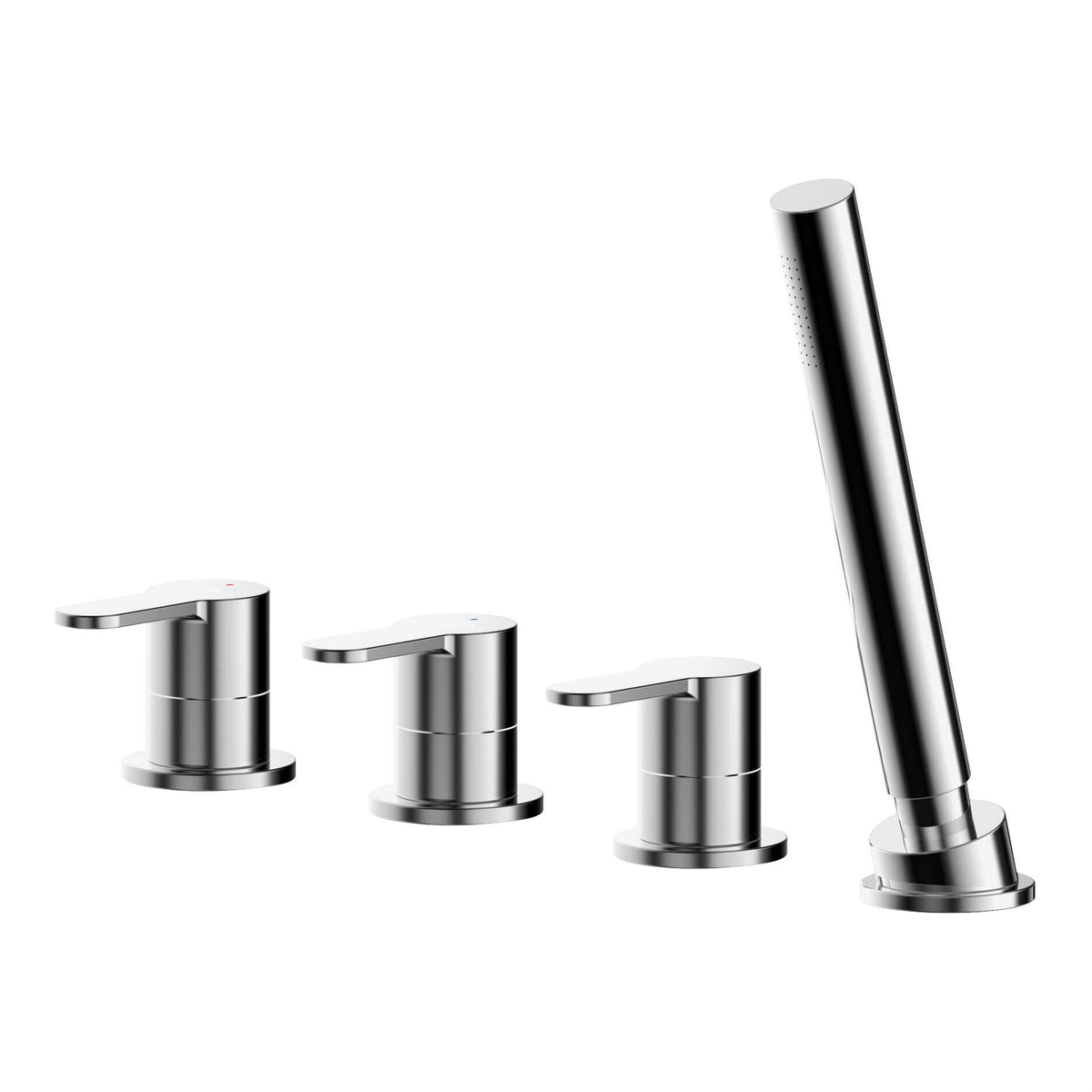 Nuie Arvan 4 Tap Hole Deck Mounted Bath Shower Mixer No Spout