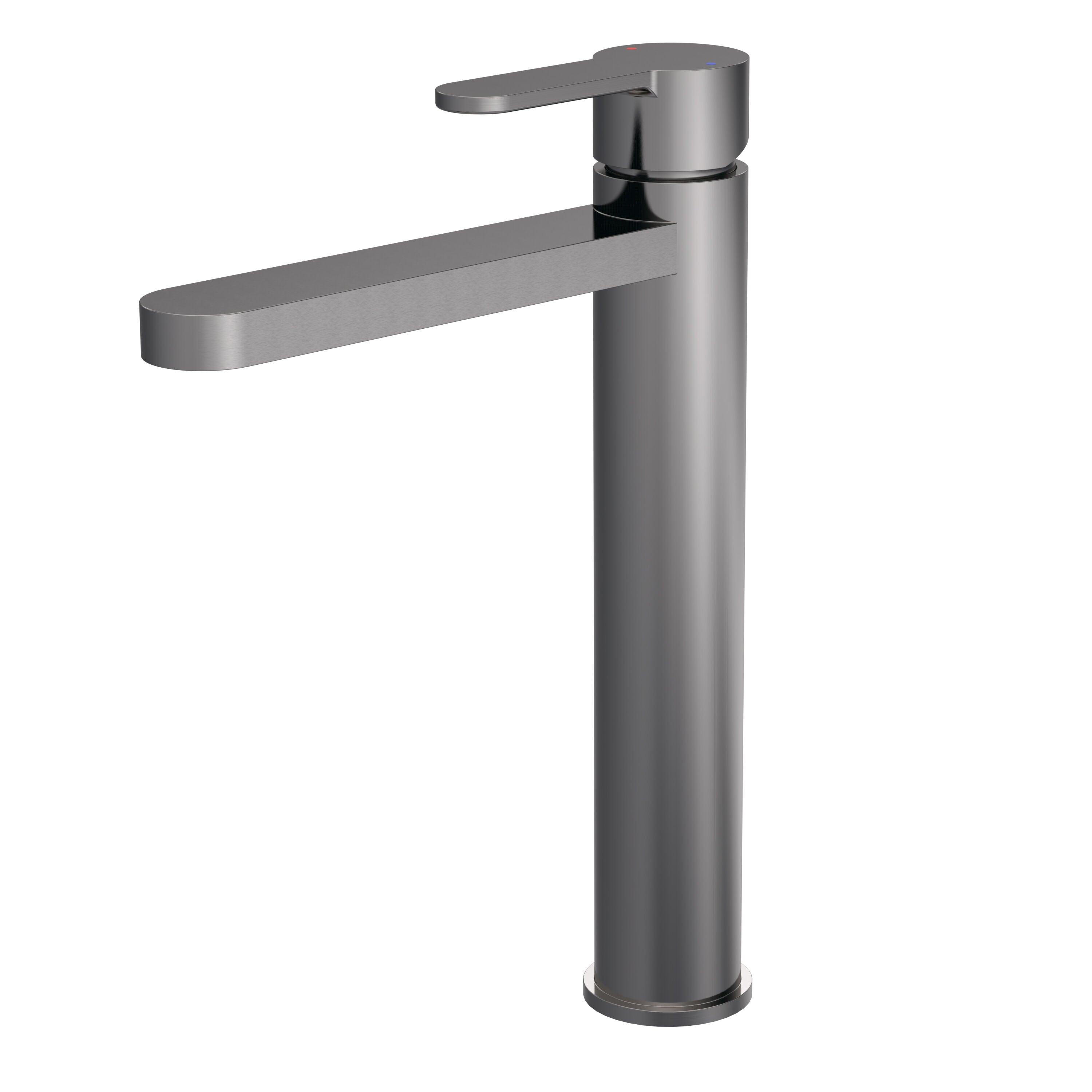 nuie Arvan Brushed Pewter High Rise Mono Basin Mixer