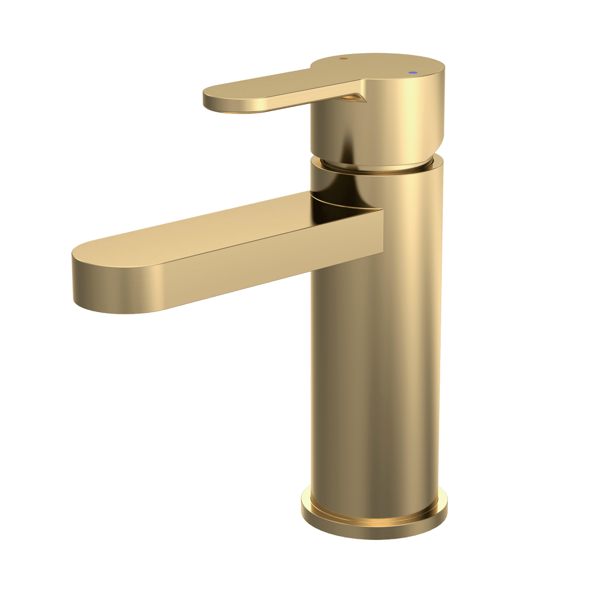 nuie Arvan Brushed Brass Mono Basin Mixer With Push Button Waste
