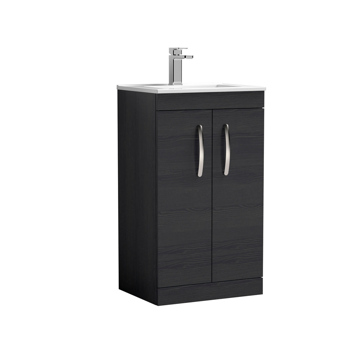 Nuie Athena 500mm 2 Door Floor Standing Vanity Unit With Minimalist Basin