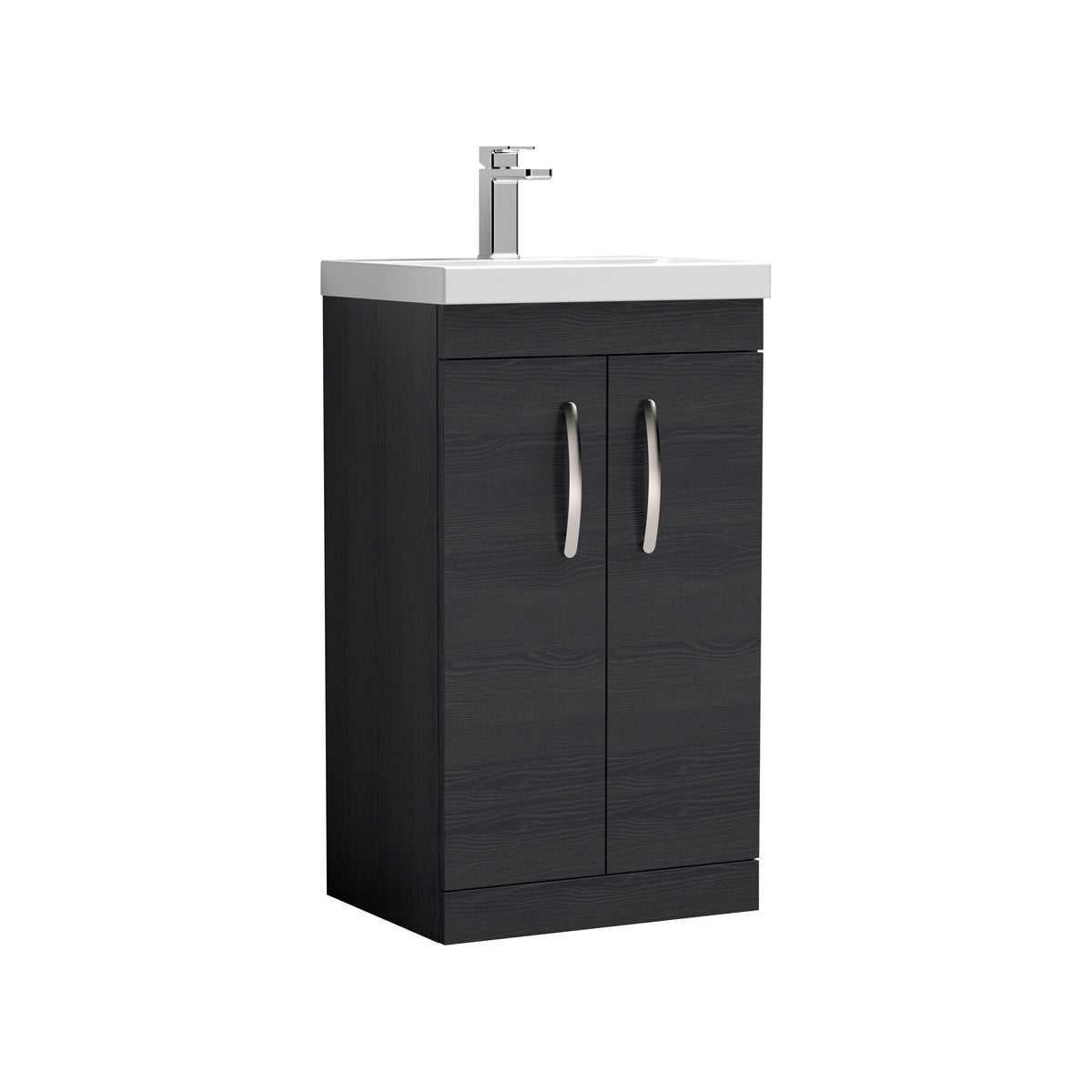Nuie Athena 500mm 2 Door Floor Standing Vanity Unit With Thin Edge Basin