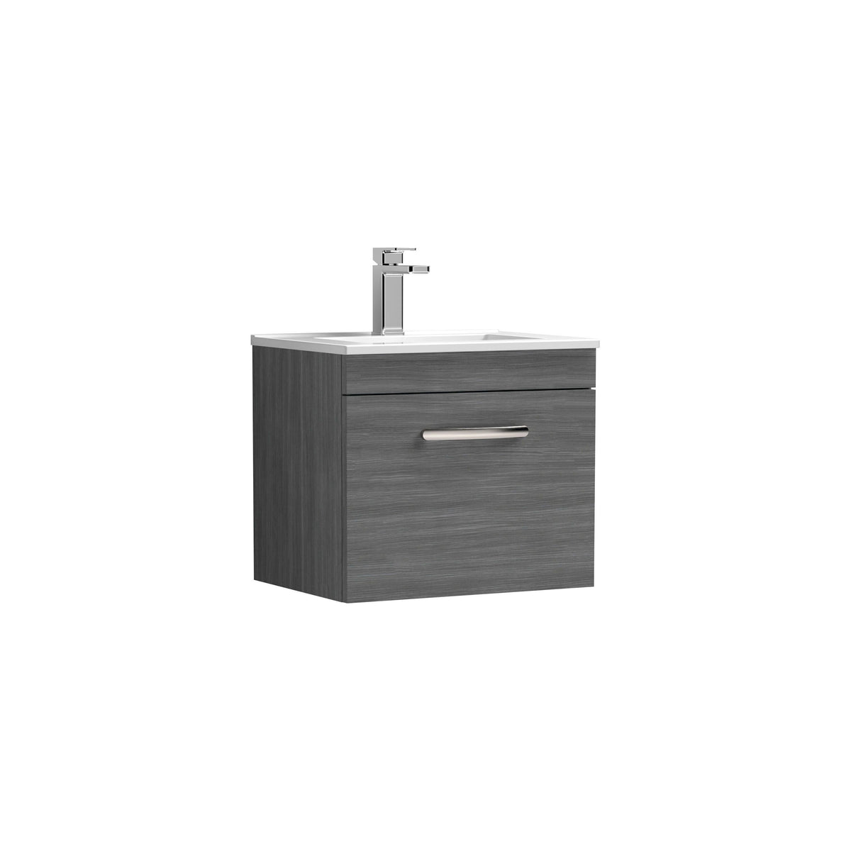 Nuie Athena 500mm 1 Drawer Wall Hung Vanity Unit With Minimalist Basin