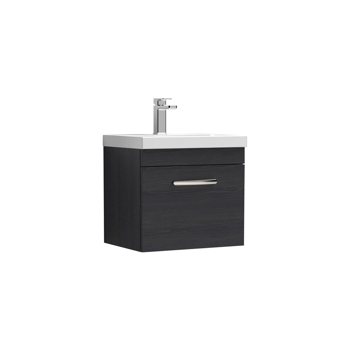 Nuie Athena 500mm 1 Drawer Wall Hung Vanity Unit With Mid-Edge Basin