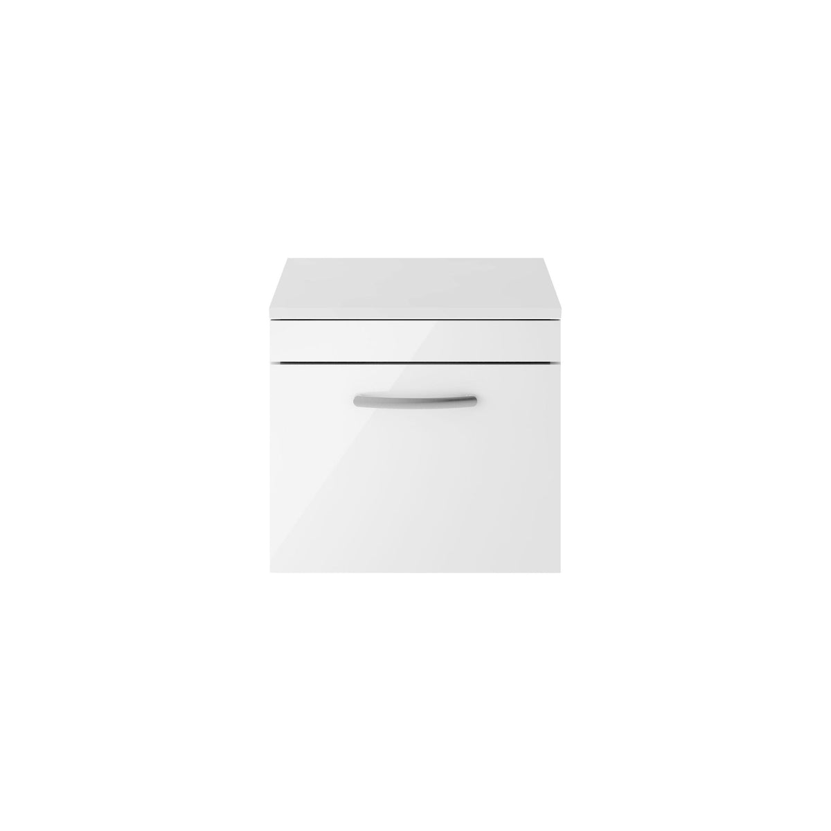 Nuie Athena 500mm 1 Drawer Wall Hung Vanity Unit With Co-ordinating Worktop