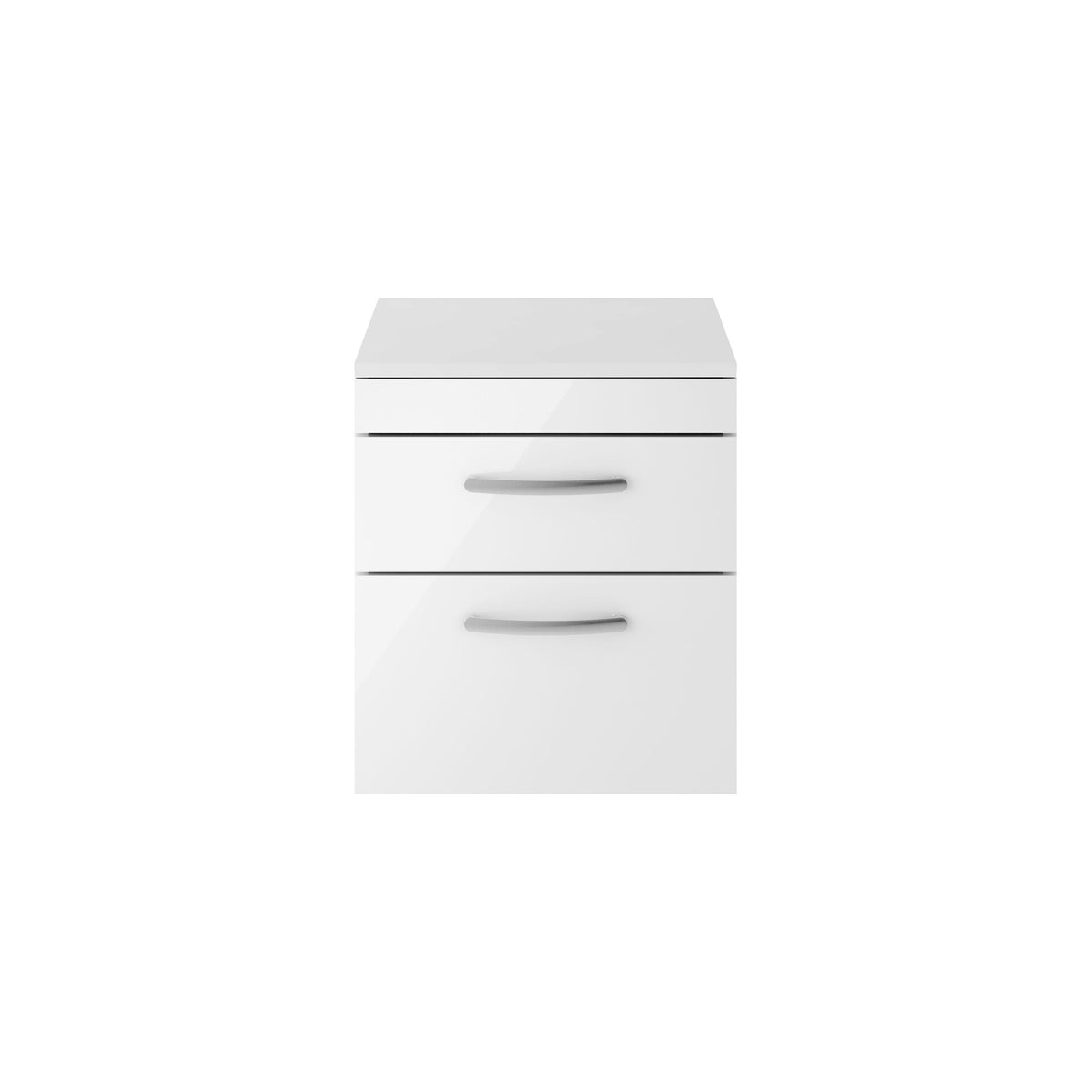 Nuie Athena 500mm 2 Drawer Wall Hung Vanity Unit With Co-ordinating Worktop