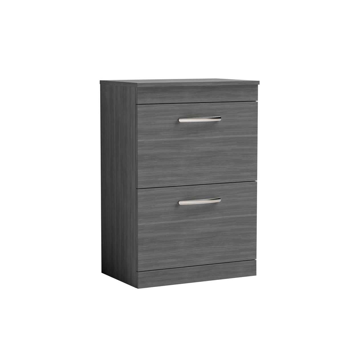Nuie Athena 600mm 2 Drawer Floor Standing Vanity Unit With Co-ordinating Worktop