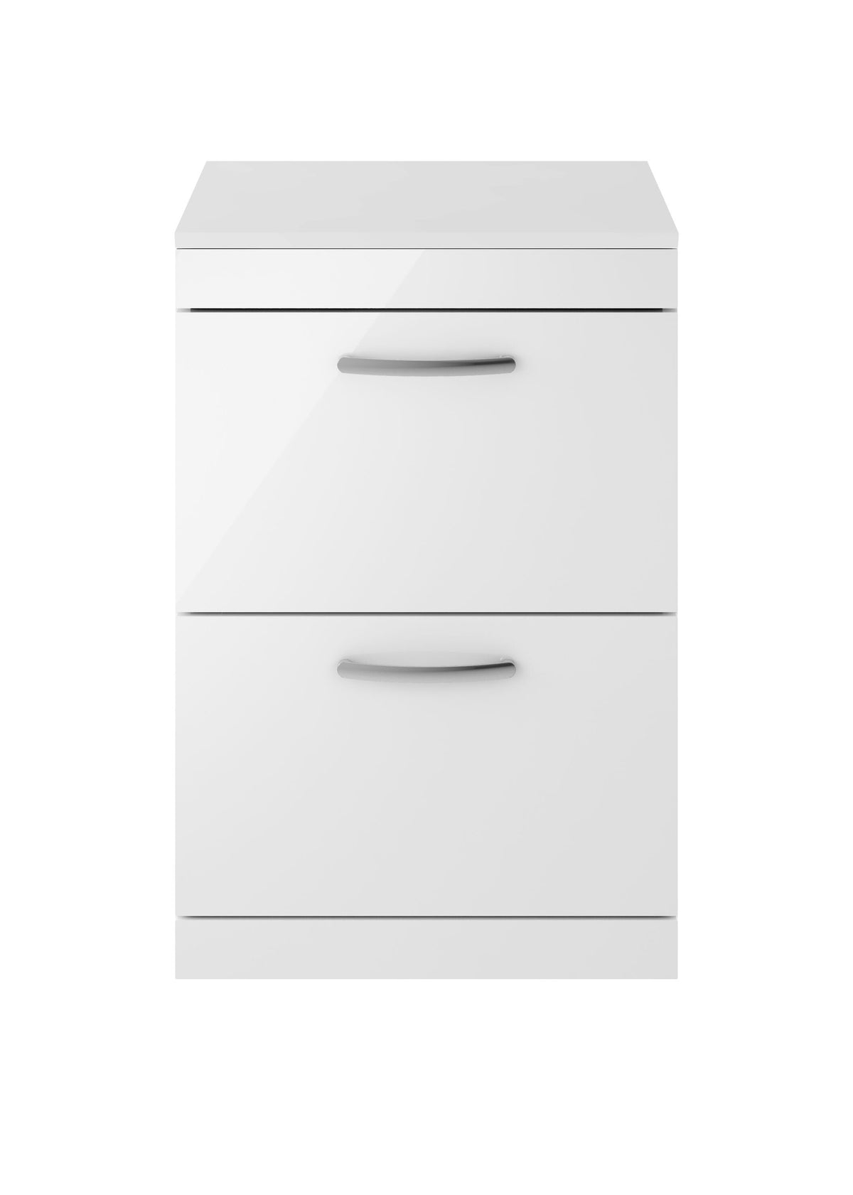 Nuie Athena 600mm 2 Drawer Floor Standing Vanity Unit With Co-ordinating Worktop