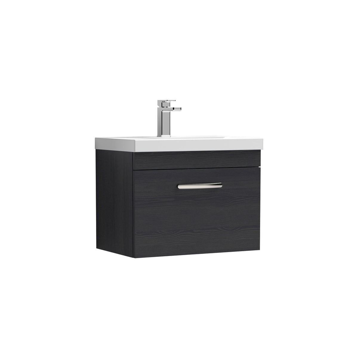 Nuie Athena 600mm 1 Drawer Wall Hung Vanity Unit With Thin Edge Basin