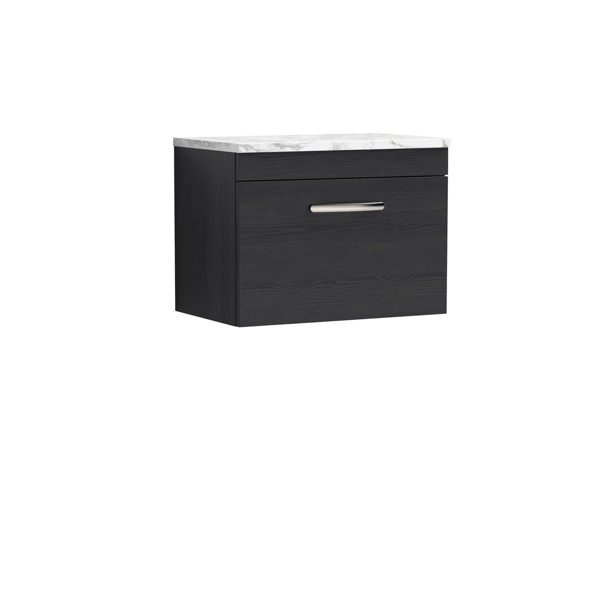 Nuie Athena 600mm 1 Drawer Wall Hung Vanity Unit With Laminate Worktop