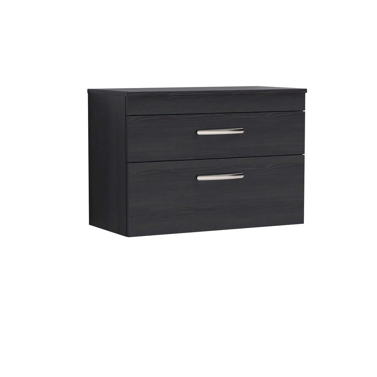 Nuie Athena 800mm 2 Drawer Wall Hung Vanity Unit With Co-ordinating Worktop